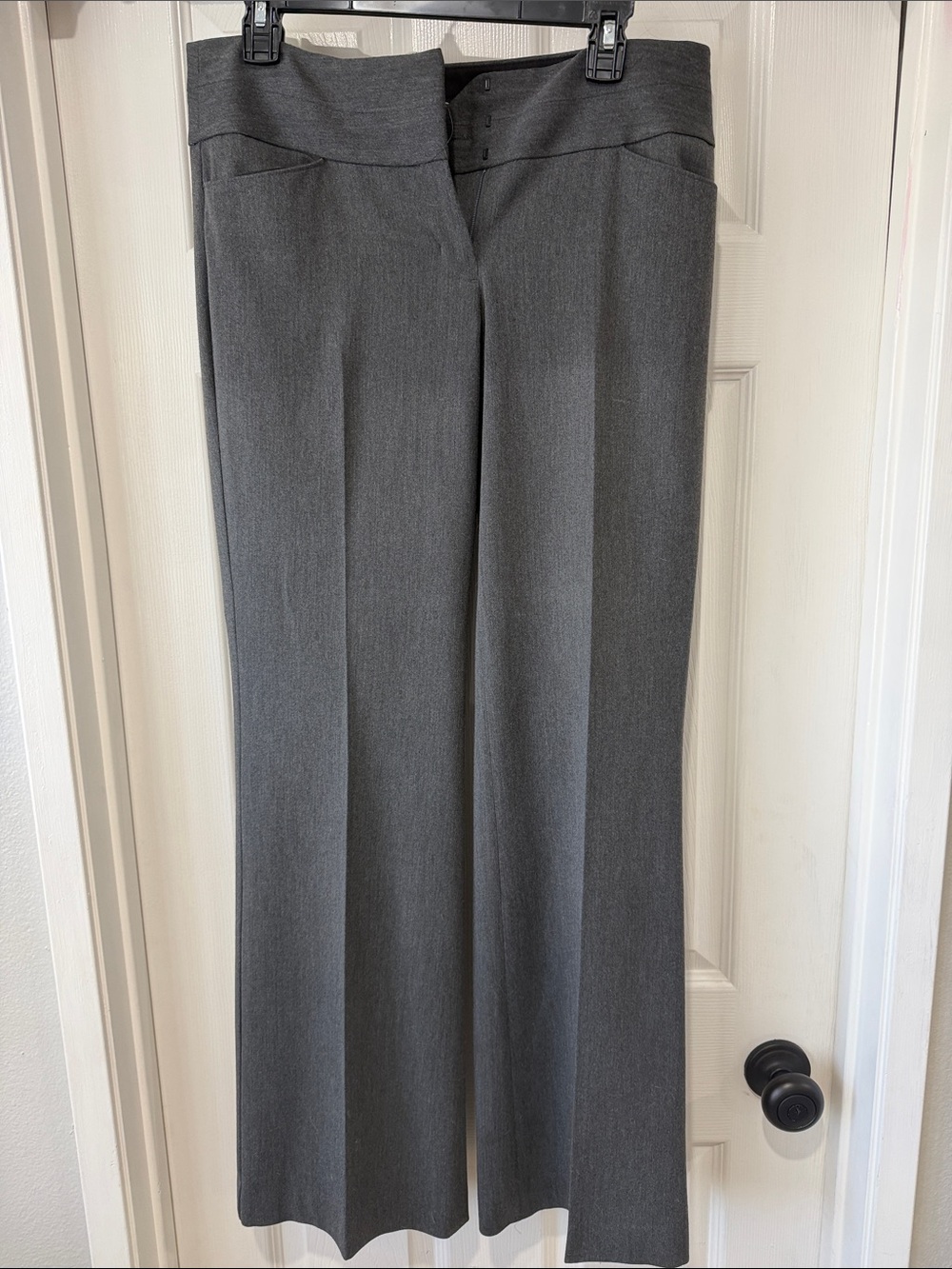 Express Charcoal Straight-Leg Dress Pants